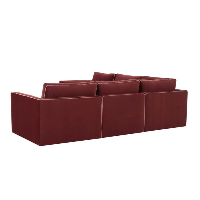 Willow 5-Piece Performance Velvet Modular L Sectional