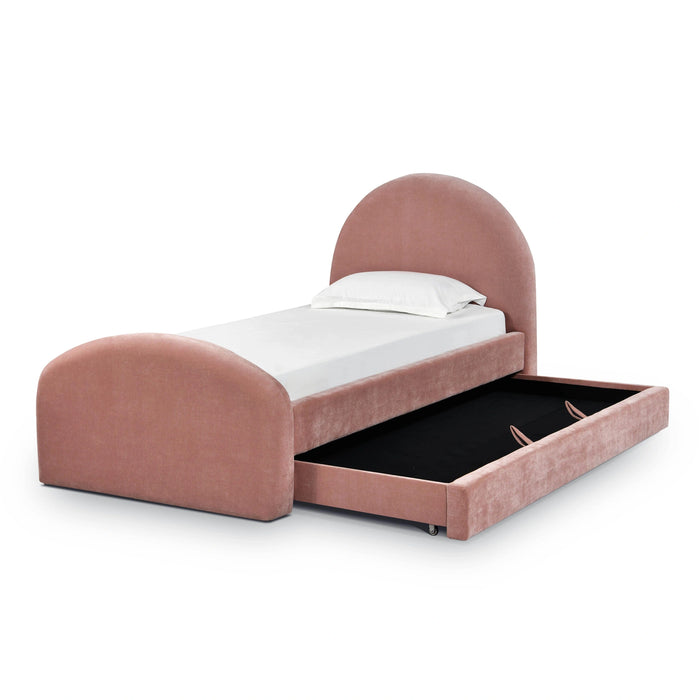 Moon Cream Performance Boucle Twin Trundle Bed