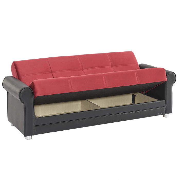 Ottomanson Avalon Collection Upholstered Convertible Sofabed with Storage