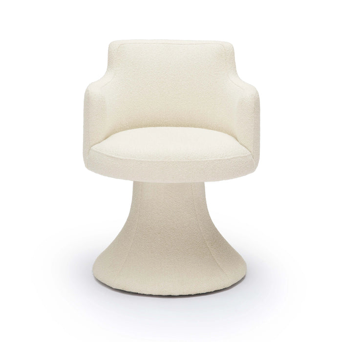 Jeffree Performance Boucle Swivel Dining Chair