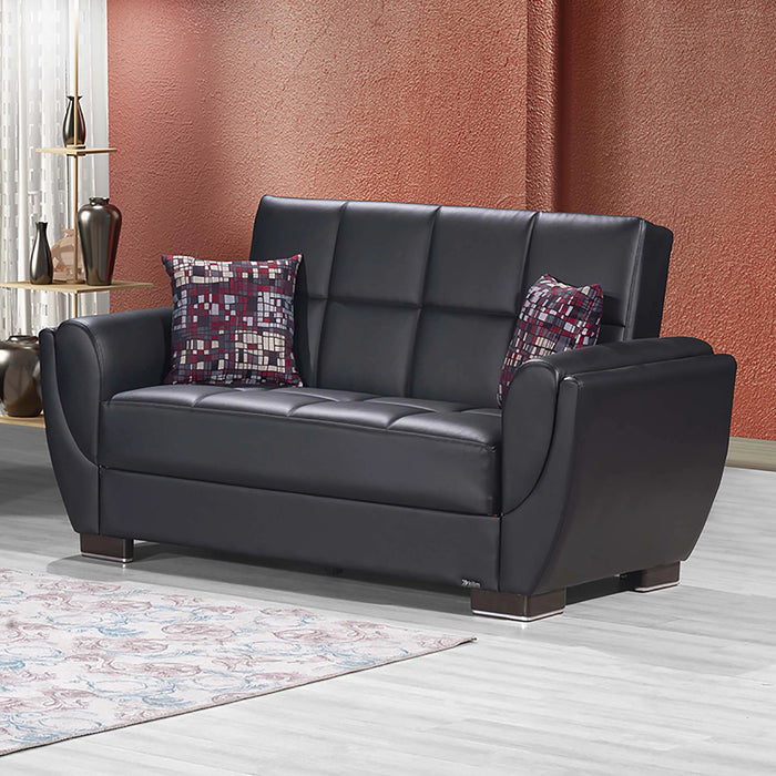 Ottomanson Armada Air Collection Upholstered Convertible Loveseat with Storage