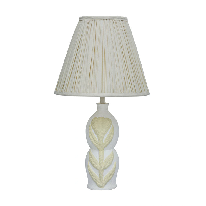 Edith Papier Mache Flower Pleated Table Lamp