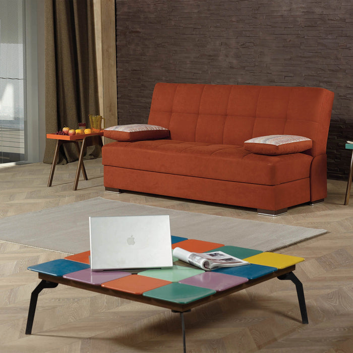 Ottomanson Soho Collection Upholstered Convertible Sofabed with Storage