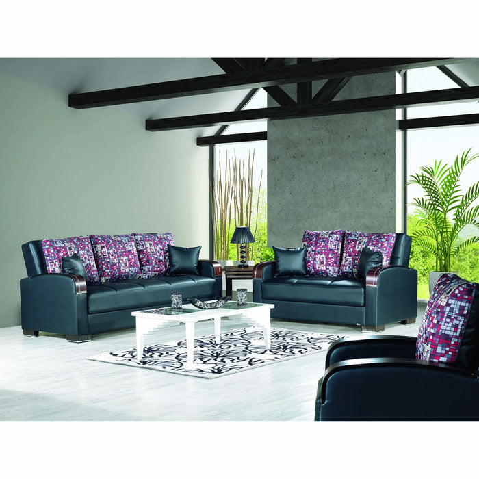 Ottomanson Mobimax Collection Upholstered Convertible Armchair with Storage