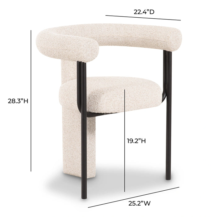 Synn Black Performance Boucle Dining Chair