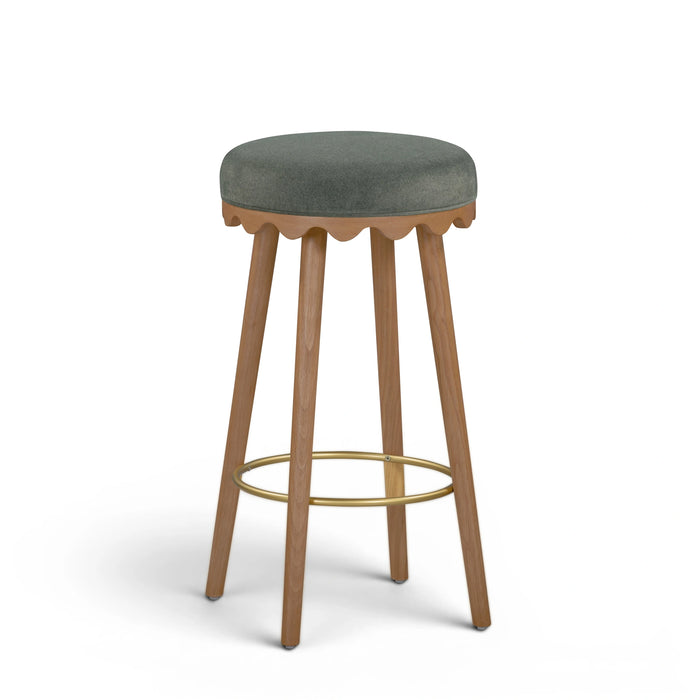 Oodle Performance Vegan Mohair Bar and Counter Stool