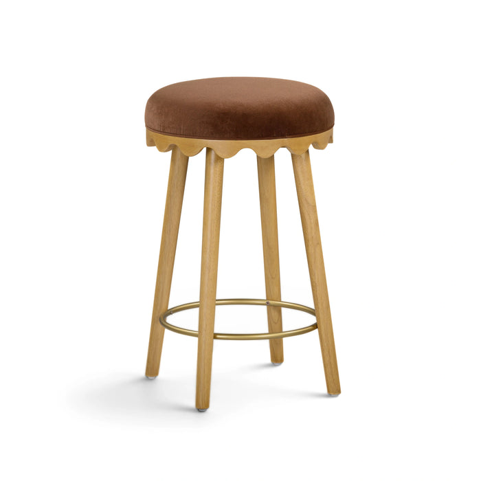Oodle Performance Vegan Mohair Bar and Counter Stool