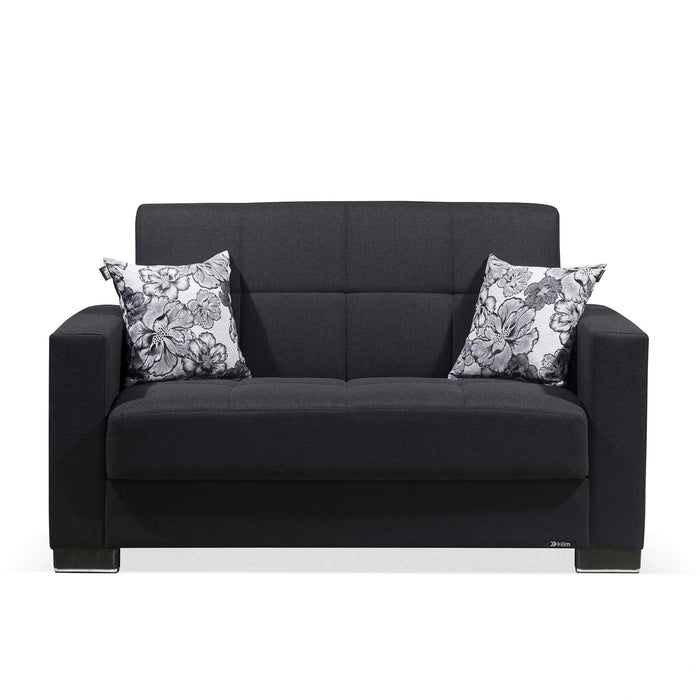 Ottomanson Armada Collection Upholstered Convertible Loveseat with Storage