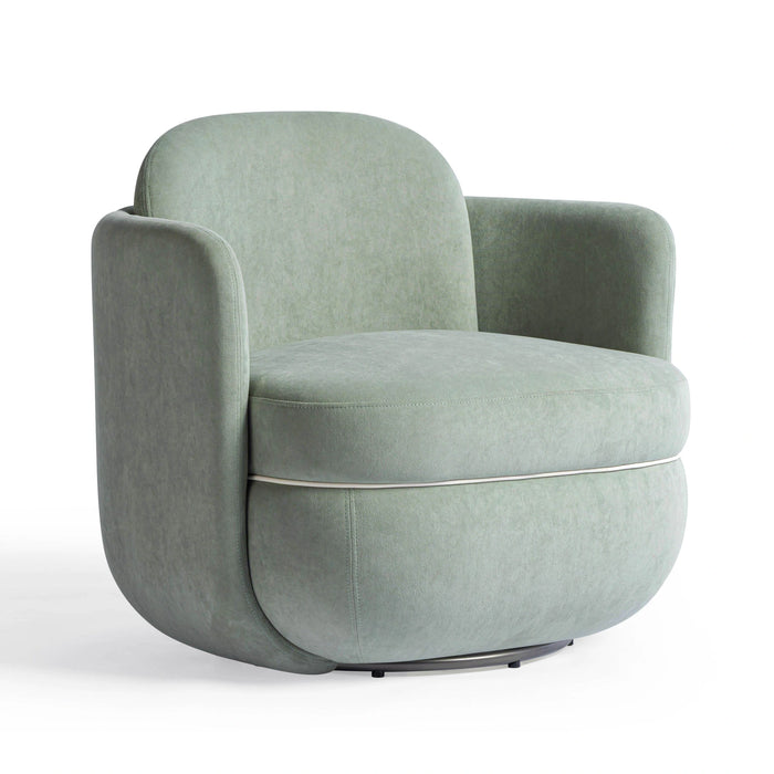 Wolfie Performance Velvet Swivel Accent Chair
