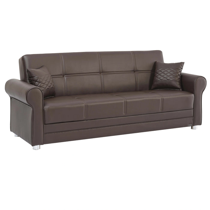 Ottomanson Avalon Collection Upholstered Convertible Sofabed with Storage