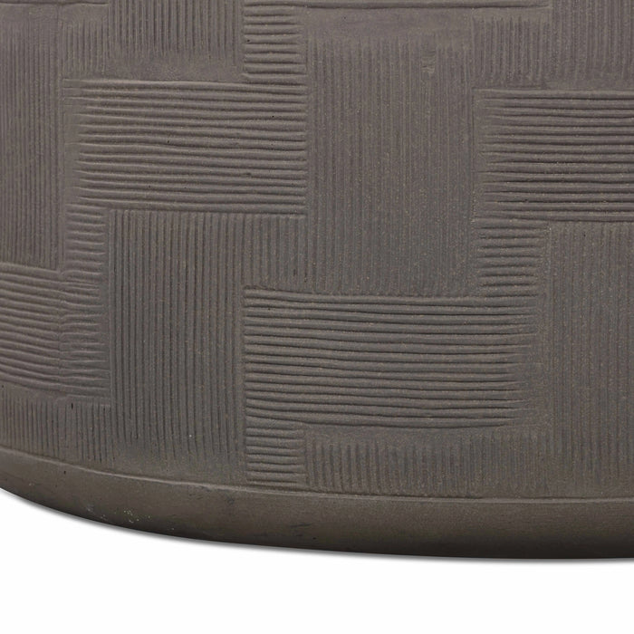 Suraya 55" Indoor/Outdoor Concrete Rounded Coffee Table