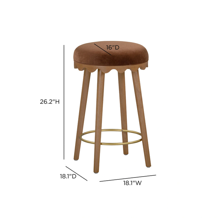 Oodle Performance Vegan Mohair Bar and Counter Stool