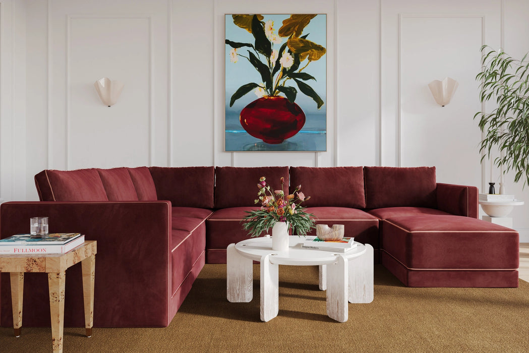 Willow 7-Piece Performance Velvet Modular Large Chaise Sectional