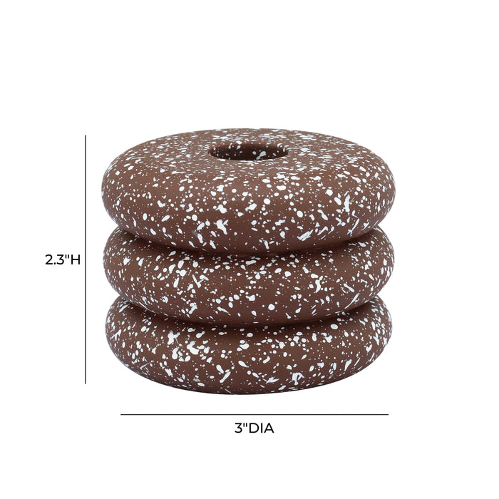 Gabby Speckled Stacked Candleholder