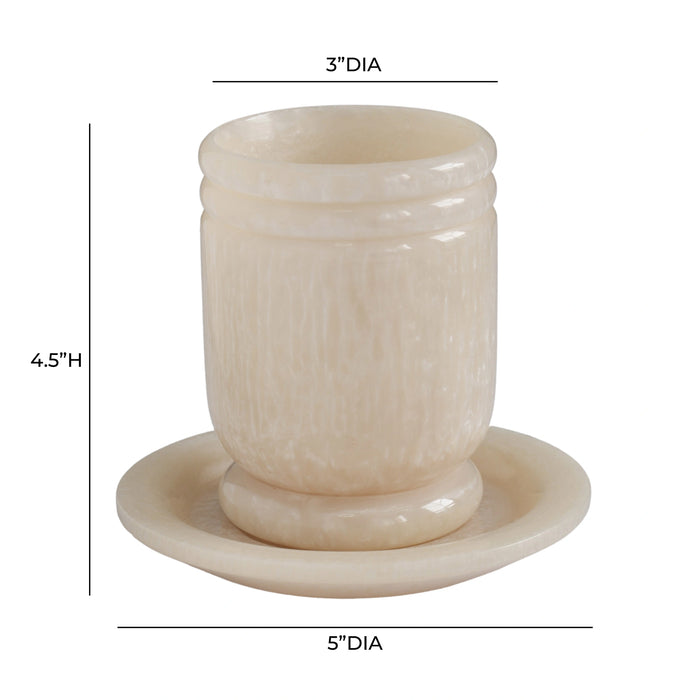 Channeled Swirl Resin Kiddush Cup
