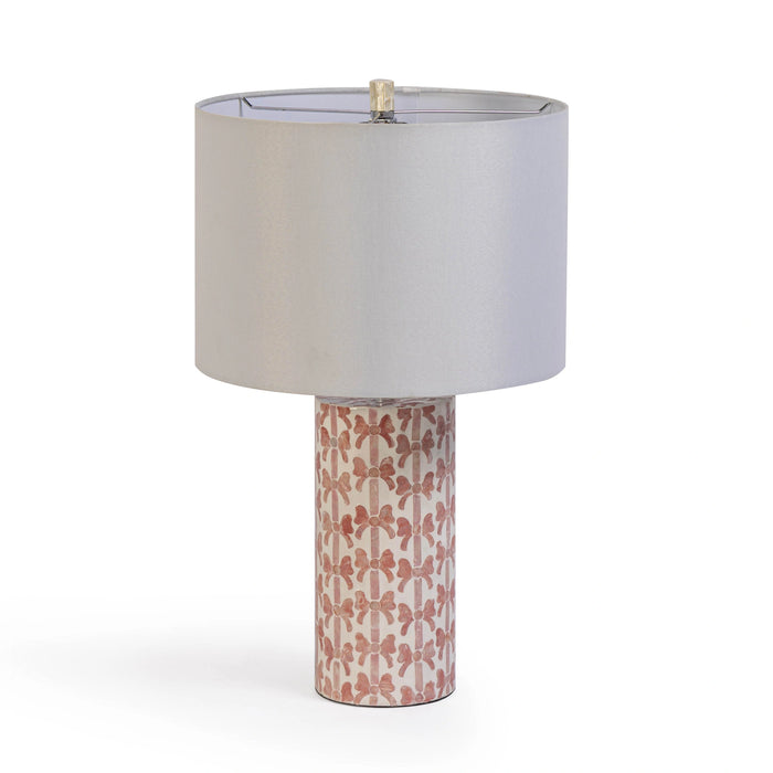 Lassy Pink Ribbon Capiz Shell Table Lamp