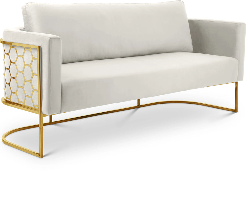 Casa Cream Velvet Sofa