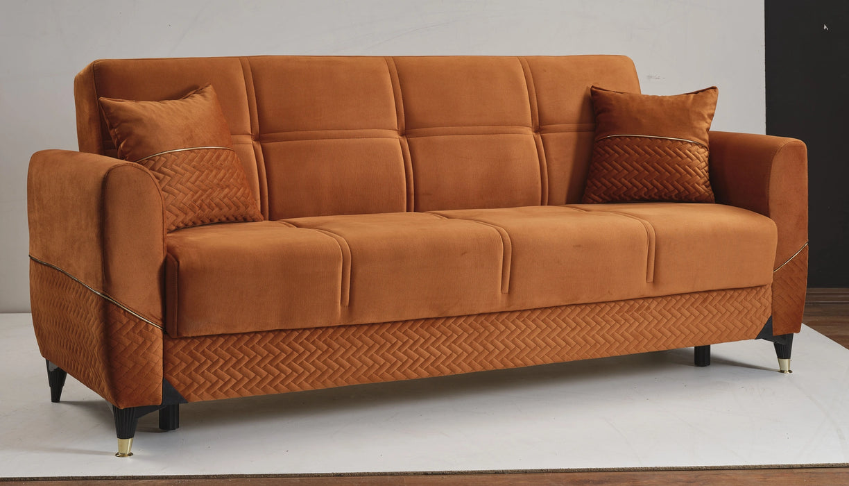 Ottomanson Samba Collection Upholstered Convertible Sofabed with Storage
