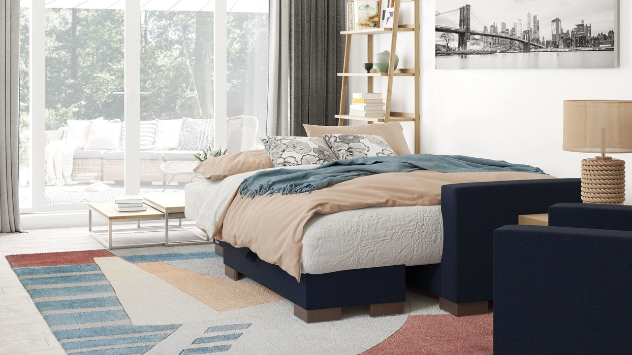 Ottomanson Armada Collection Upholstered Convertible Chaise Lounge with Storage