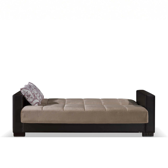 Ottomanson Armada Collection Upholstered Convertible Sofabed with Storage