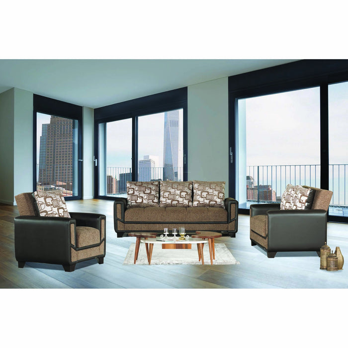 Ottomanson Mondo Modern Collection Upholstered Convertible Sofabed with Storage