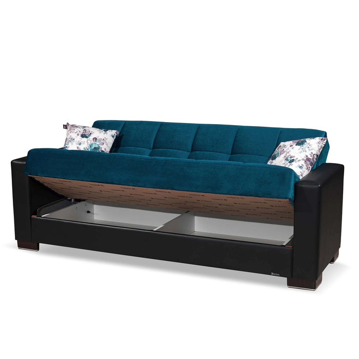 Ottomanson Armada Collection Upholstered Convertible Sofabed with Storage