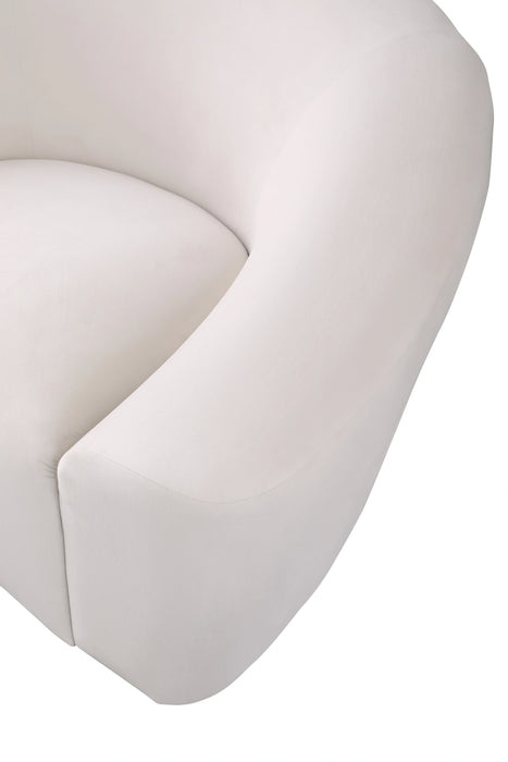 Riley Cream Velvet Loveseat
