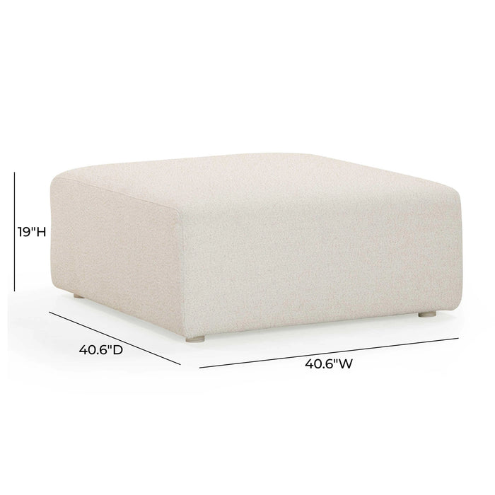Hangover Cream Performance Fabric Outdoor Ottoman