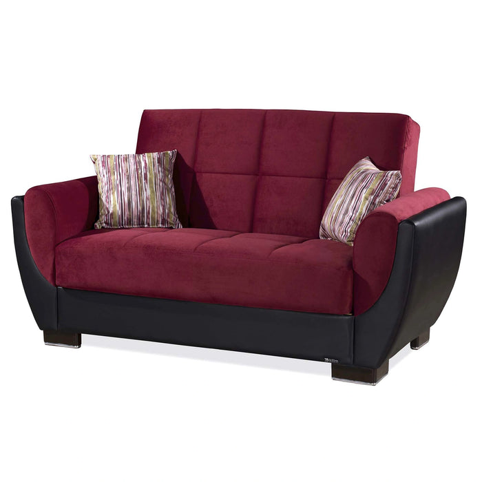 Ottomanson Armada Air Collection Upholstered Convertible Loveseat with Storage