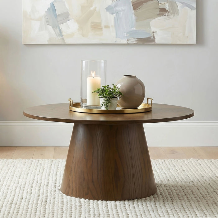 Franklin Round Pedestal Coffee Table Set