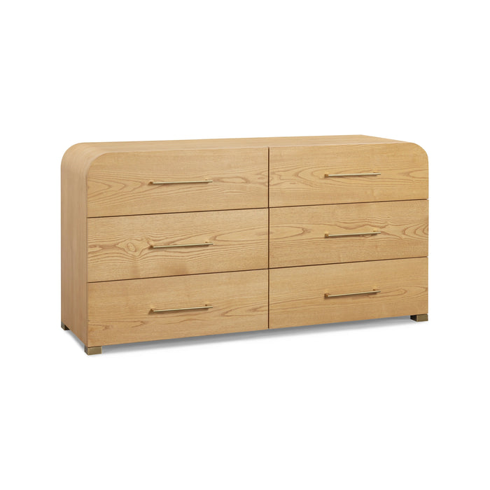 Marissa 62" Ash 6-Drawer Dresser