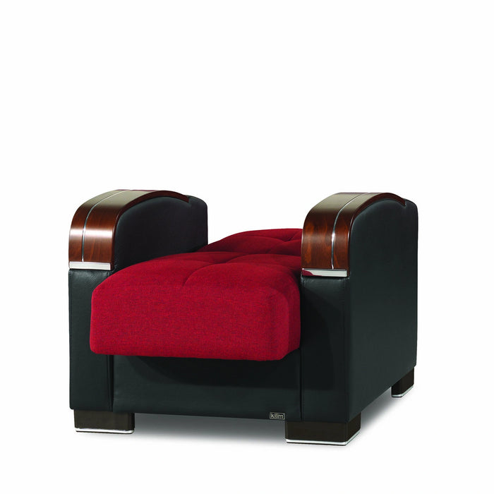 Ottomanson Mobimax Collection Upholstered Convertible Armchair with Storage