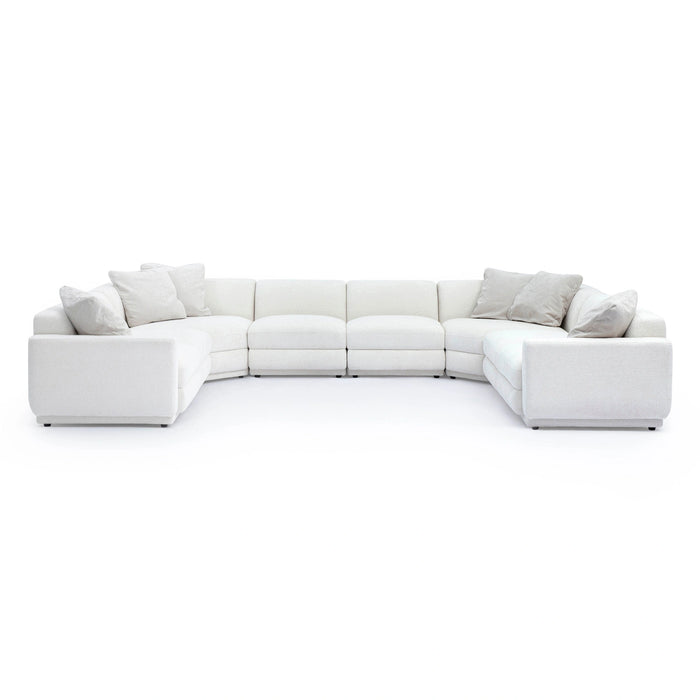 Perry 8-Piece Cream Performance Chenille Modular Large U-Sectional