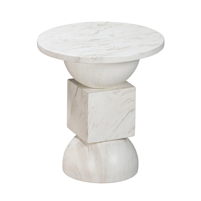 Chip Faux Marble Indoor/Outdoor Side Table