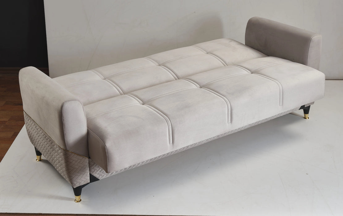 Ottomanson Samba Collection Upholstered Convertible Sofabed with Storage