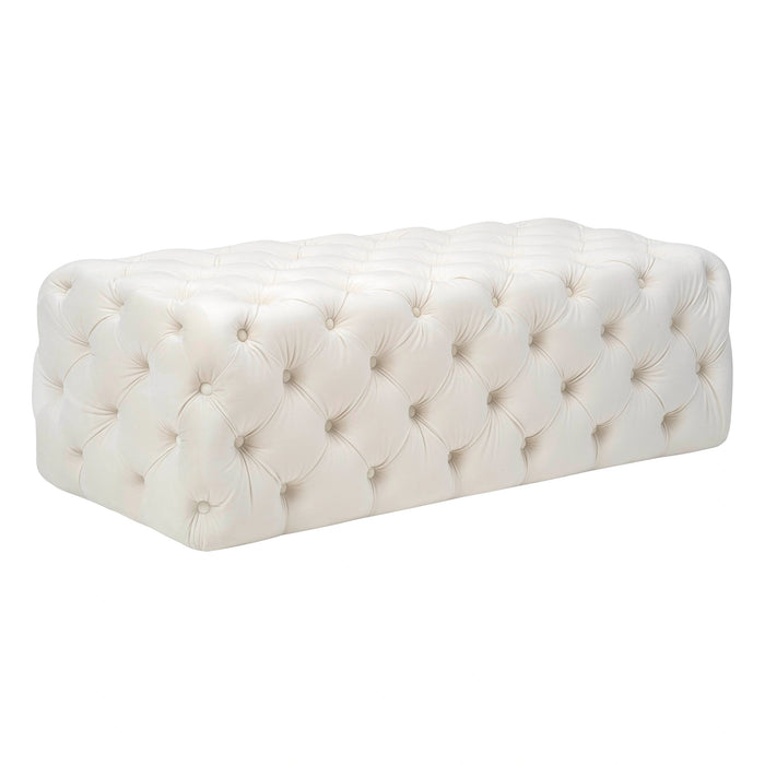 Kaylee 49" Performance Velvet Tufted Jumbo Ottoman