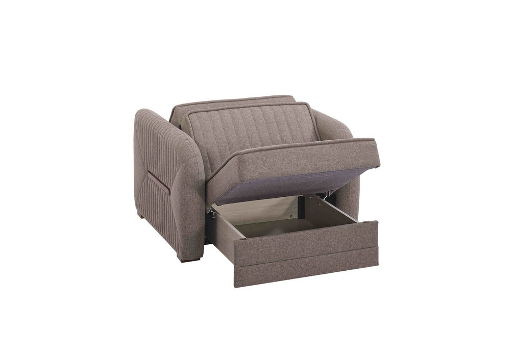 Ottomanson Speedy Collection Upholstered Convertible Armchair with Storage