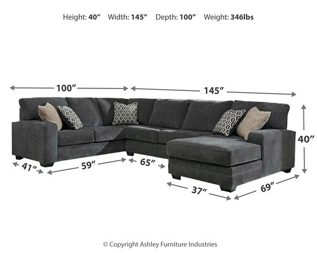 Tracling 3-Piece Sectional with Chaise - Home And Beyond