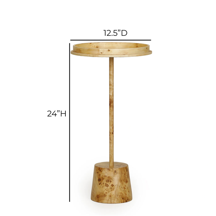 Destin Natural Burl Contract-Grade Side Table