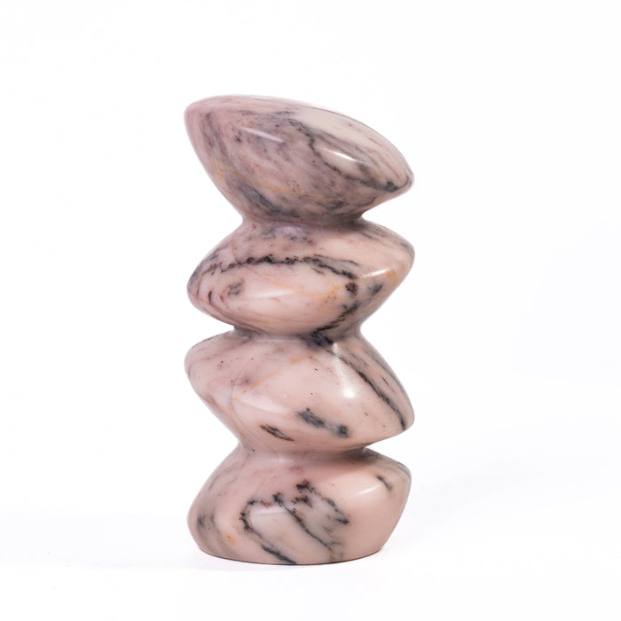 Marble Pink Cairn Decorative Object