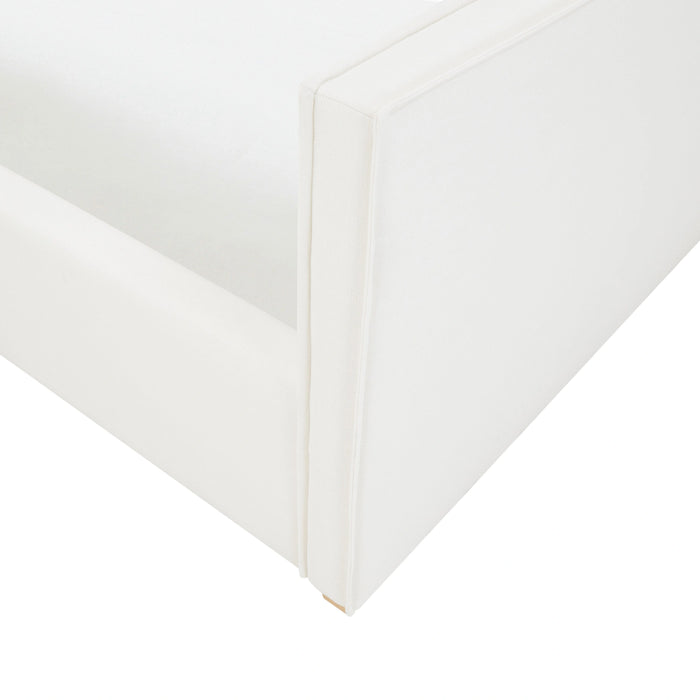 Bristol Park Ivory Contract-Grade Fabric Upholstered Bed