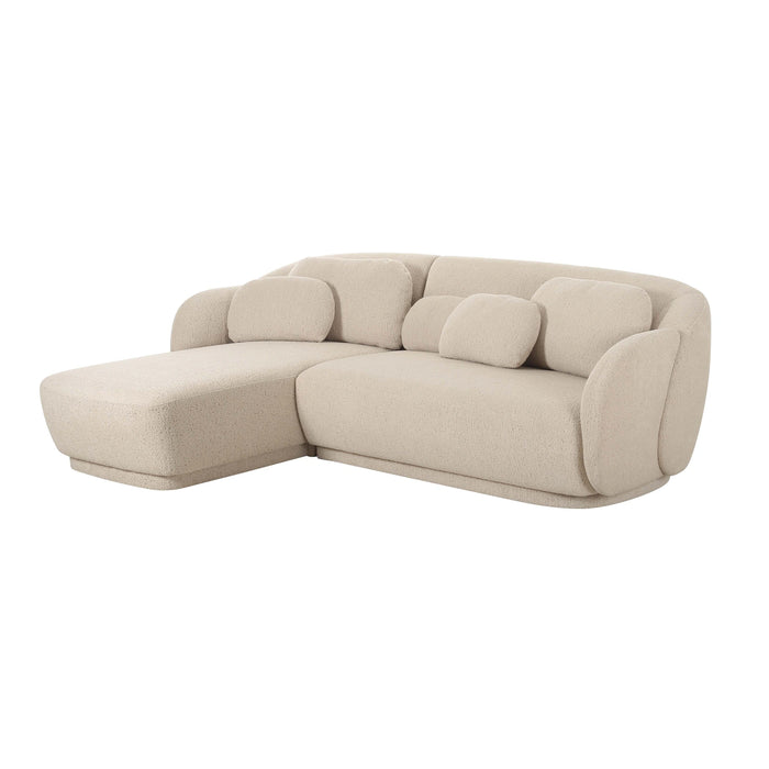 Misty 2-Piece Cream Performance Boucle L-Shaped Sectional