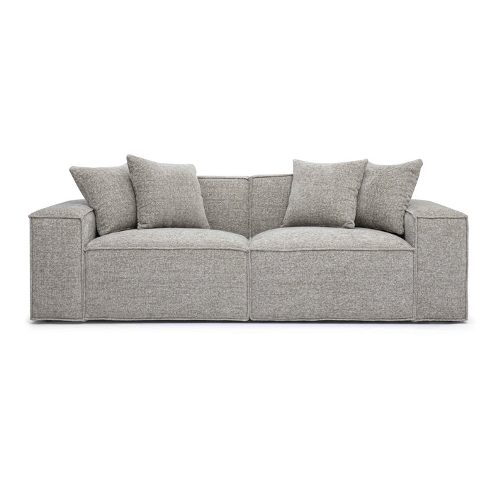 Mindy 84" Performance Chenille Basketweave Modular Loveseat
