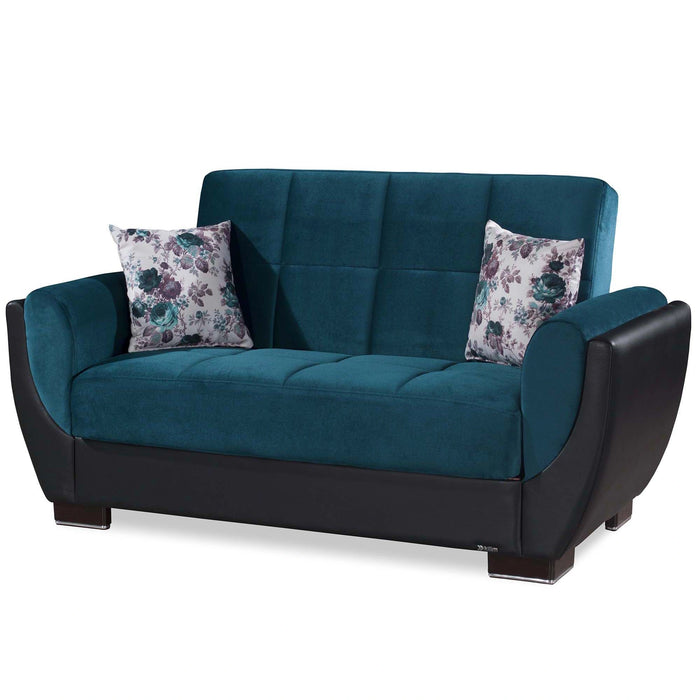 Ottomanson Armada Air Collection Upholstered Convertible Loveseat with Storage