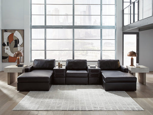 Modmax II Double Chaise Sectional with Audio Consoles - Home And Beyond
