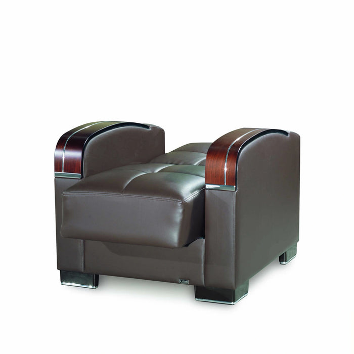 Ottomanson Mobimax Collection Upholstered Convertible Armchair with Storage
