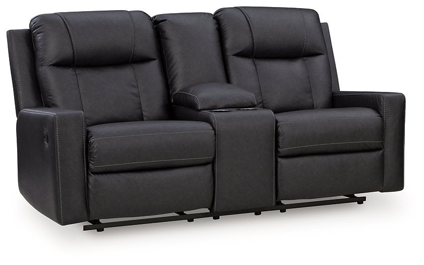Mackmenville Reclining Loveseat with Console - Home And Beyond