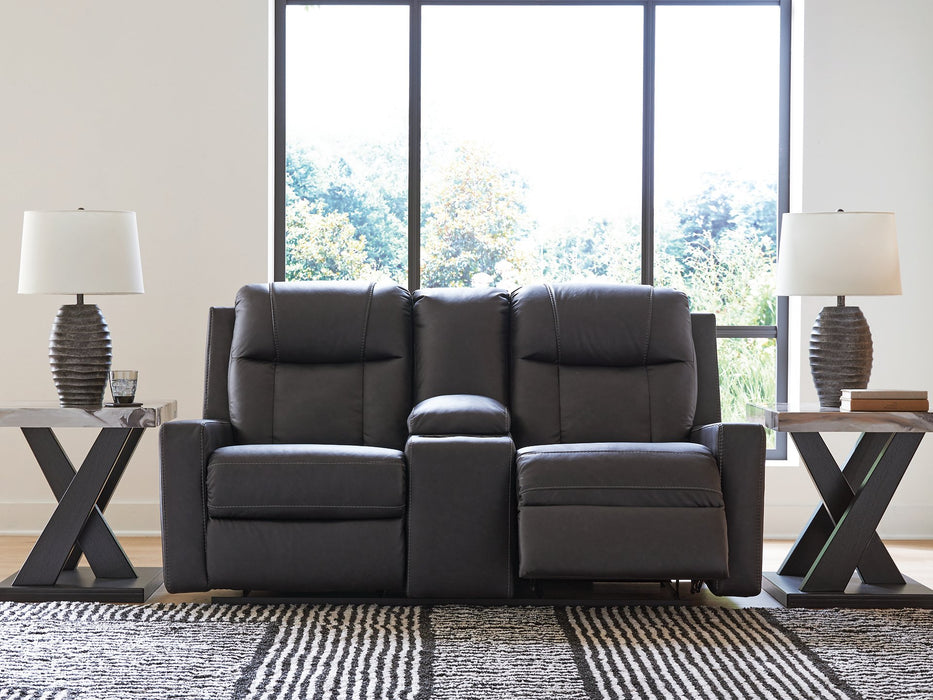 Mackmenville Reclining Loveseat with Console - Home And Beyond