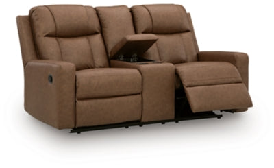Mackmenville Reclining Loveseat with Console - Home And Beyond
