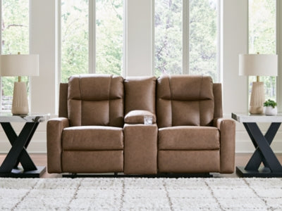 Mackmenville Reclining Loveseat with Console - Home And Beyond